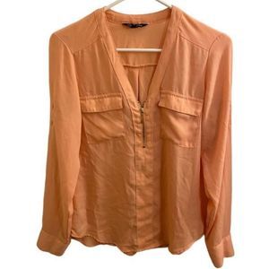 Express peach blouse.  Versatile ways to wear size XS